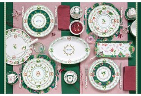 Virágos porcelán desszertes tányér 4 db szett Botanic Chic
