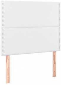 fehér műbőr LED-es fejtámla 100x5x118/128 cm