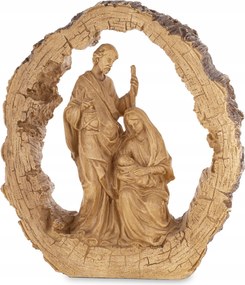 Karácsonyi betlehem Szent Család karácsonyi dekoráció barna