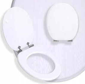 Wc-ülőke Szabadon Ereszkedő fehér univerzális Mdf strapabíró modern