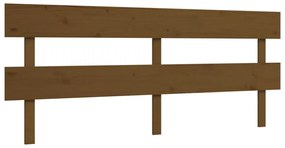 mézbarna tömör fa ágy időseknek fejtámlával 200x200 cm