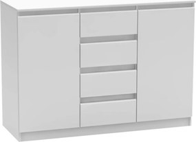 2 ajtós komód 4 fiókkal, fehér, HANY NEW 010