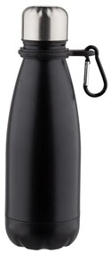 Altom Rozsdamentes acél vizes palack karabinerrel350 ml , fekete
