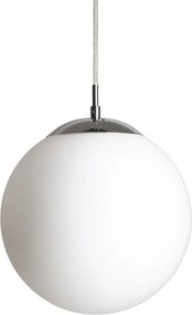 RENDL LUNA 25 závěsná opálové sklo/chrom 230V LED E27 15W
