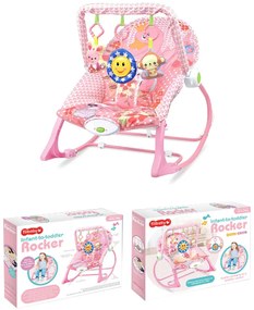Rezgő, zenélő pihenőszék 18kg-ig, rózsaszín