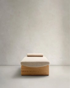 Bézs-natúr színű zsenília heverő (variálható sarok) Topaz – Kave Home