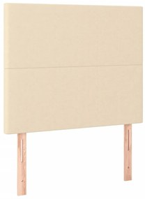 krémszínű szövet ágykeret matrac nélkül 120x200 cm