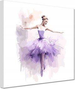 Vászonkép 20x20 Lila balerina