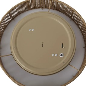 Japandi mennyezeti lámpa természetes színben, 38 cm-es búrával, 2 égős - Luz