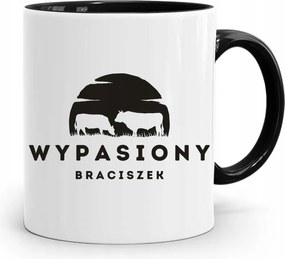 Bögre Fekete Ajándék Testvérnek Kiváló Kistestvér nyomott mintával