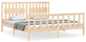 tömör fa ágykeret fejtámlával Super King Size