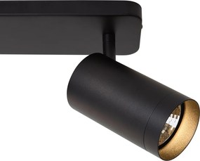 Modern mennyezeti lámpa fekete 2 fényforrású GU10 70mm - Jeana Luxe