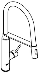 GROHE 31491DC0 - CONCETTO DN 15 mosogató csaptelep, nemesacél