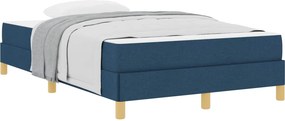 vidaXL Boxrugós ágy matracmal Kék 120 x 190 cm szövet