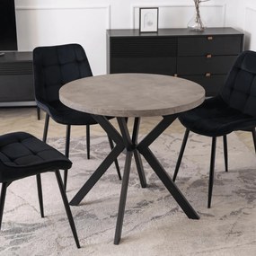 DORIAN asztal 80–160 cm, beton/fekete