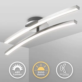 LED mennyezeti lámpatest 2xLED/6W/230V fényes króm