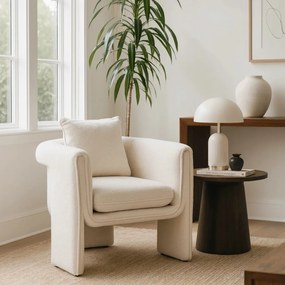 Designer Krém Bouclé Szövet Kárpitozással. GALA