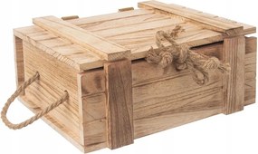 Juta Zsinóros Fa Láda Fedéllel