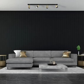 LED Spotlámpa TUBSSON 4xGU10/4,8W/230V fekete/arany