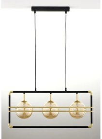 Jupiter 2027 - Csillár zsinóron FIORI 3xG9/10W/230V fekete/arany/bézs