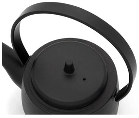 Fekete öntöttvas teáskanna szűrővel 1,2 l Kobe – Bredemeijer