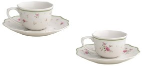 Fehér porcelán eszpresszó csésze szett 2 db-os 90 ml Nonna Rosa – Brandani
