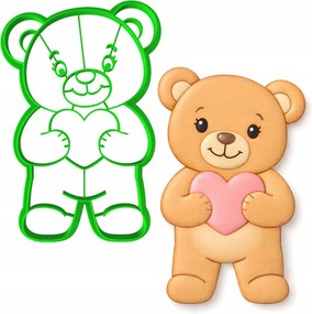 Mézeskalács lyukasztó Nagymama És Nagypapa Napja Valentin Nap maci szív 12cm