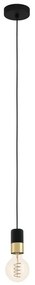 Eglo 31075 - Csillár zsinóron CALARI 1xE27/40W/230V fekete/arany