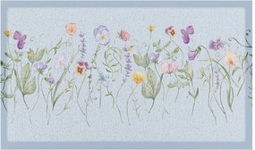 PVC lábtörlő 40x70 cm Blue Wild Flowers – Artsy Doormats