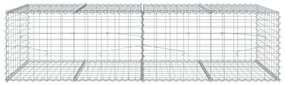 horganyzott vas gabion kosár fedéllel 200 x 100 x 50 cm