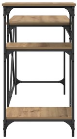 vidaXL Asztal Artisan tölgy 135 x 50 x 90 cm Faanyag