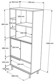 Konyhaszekrény Onaferra 9 A (dió + fekete). 1106579