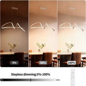 BRILAGI-LED Fényerőszabályozható kábeles csillár TWISTER LED/60W/230V 3000-6000K bézs+távirányító