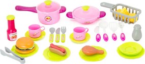 G21 játék - Gyerek konyha nagy, tartozékokkal, rózsaszín