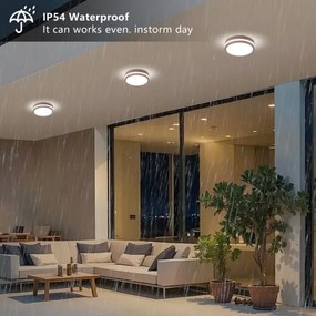 Brilagi - LED kültéri mennyezeti lámpatest BENE LED/18W/230V átm. 21,5 cm barna IP54