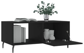 Fekete szerelt fa dohányzóasztal 90 x 50 x 40 cm