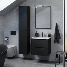 MOLDE 60 cm fekete mosdószekrény mosdóval