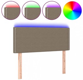 tópszínű szövet LED-es fejtámla 100x5x78/88 cm
