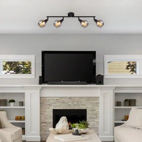 Globo 57904-4 - Spotlámpa GLYPTAR 4xE14/40W/230V fekete