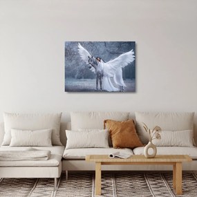 Egy lány képe az egyszarvún (üvegen) (70x50 cm)