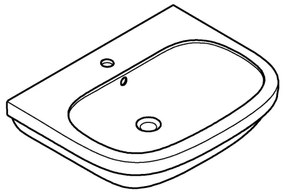 GROHE 39323000 - Mosdó EURO CERAMIC 650 × 514 mm kerámia/fehér