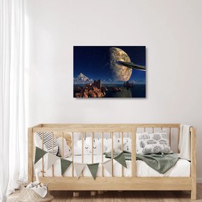Kép - idegenek érkezése (üvegen) (70x50 cm)