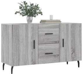 szürke sonoma színű szerelt fa tálalószekrény 100 x 36 x 60 cm