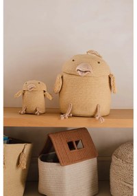Sárga textil játéktároló kosár ø 13x15 cm Mini Charlie the Chicken – Lorena Canals