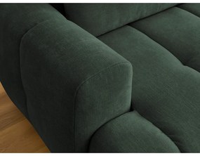 Zöld kinyitható-tárolóhelyes sarokkanapé (jobb oldali-heverő résszel) Fuji – Bobochic Paris