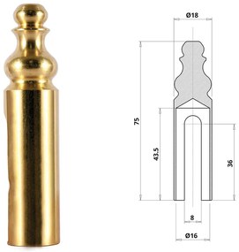 Otlav pánttakaró 3D 16 réz díszes lakkozott