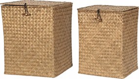 Boho Doboz tároló doboz fedéllel univerzális dekorációs rendszerező 2 db