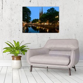 Éjszakai történelmi város képe (70x50 cm)