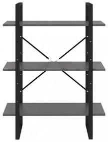 szürke forgácslap könyvszekrény 80 x 30 x 105 cm