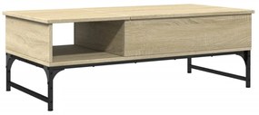 sonoma tölgy szerelt fa és fém dohányzóasztal 100 x 50 x 35 cm